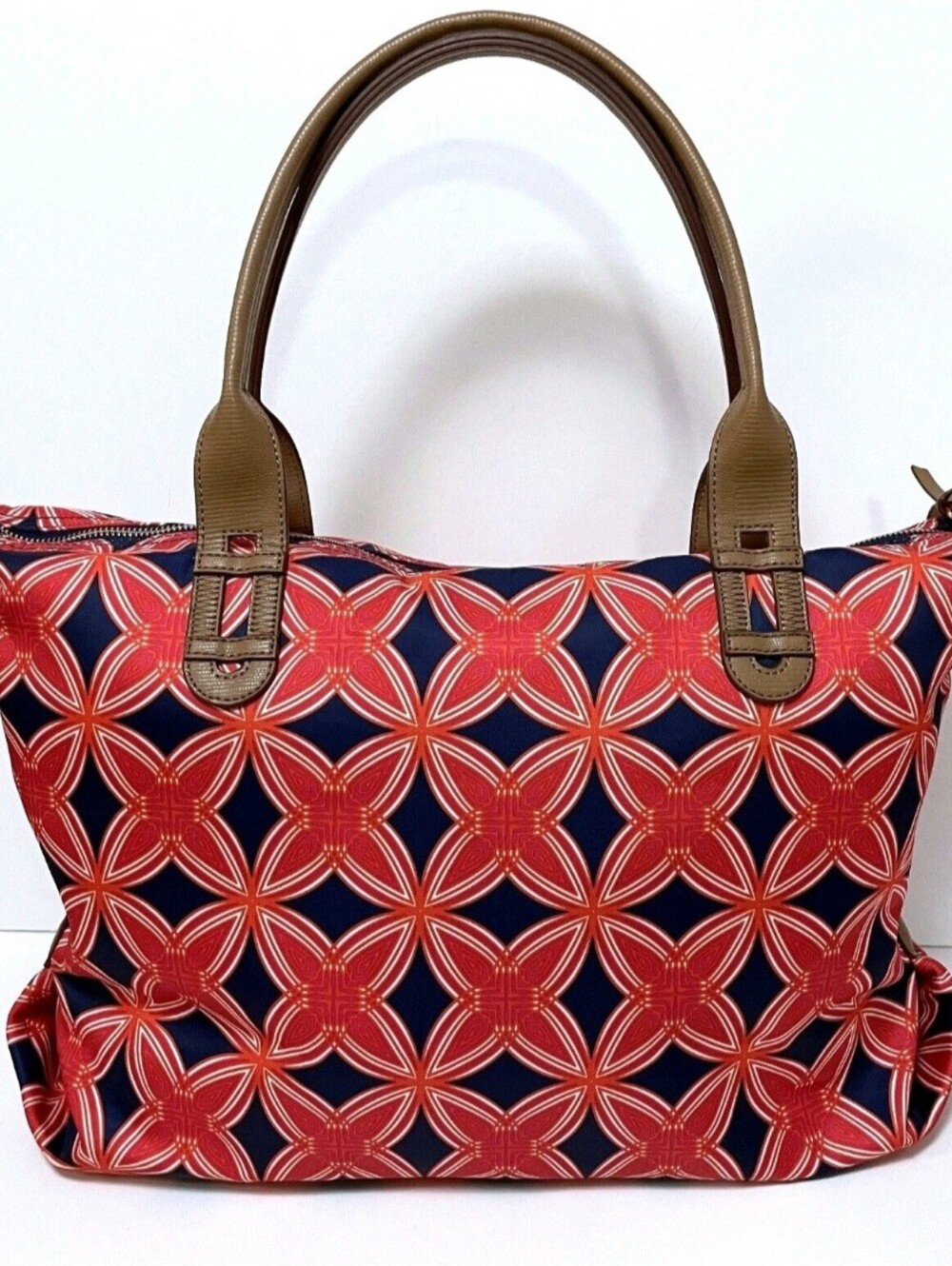 STELLA & DOT "How Does She Do It" TOTE - Red and Blue Medallion
